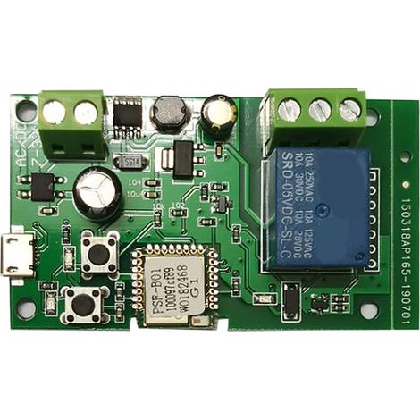 eWeLink DC5V 12V 24V 32V WLAN-Schalter, drahtloses Relaismodul, Smart-Home-Automatisierungsmodule, Smartphone-App-Fernbedienung, Zeitschaltuhr, Alexa-Sprachsteuerung für Zutrittskontrollsysteme, Tipp- (1/5)