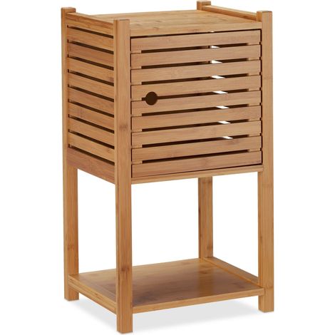 Estantería de baño de bambú moderna 3 niveles almacenamiento práctico diseño elegante 90 x 30 x 30 cm en bambú natural 130008081 (1/5)