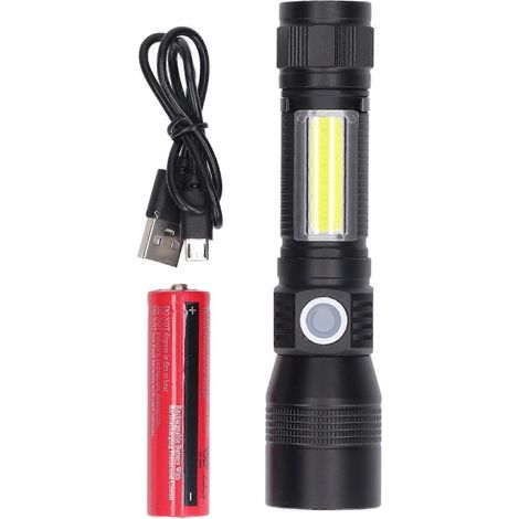 Wiederaufladbare LED-Taschenlampe mit COB-LED und Magnetfuß