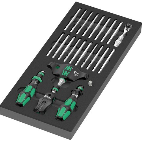 Wera 9752 Schaumstoffeinlage Kraftform Kompakt Ratschen Set 1, 24-teilig (1/5)