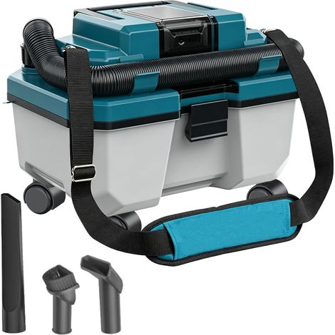 Aspirateur humide et sec sans fil pour batterie Makita 18 V, aspirateur humide et sec sans fil avec filtre HEPA, réservoir de 10 l, 2 buses, aspirateur d'atelier portable 18 kpa pour maison, garage (1/5)