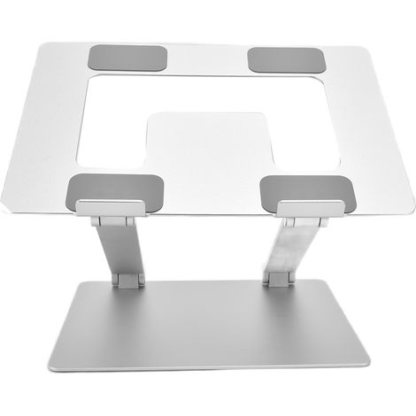 Zusammenklappbarer, tragbarer Laptopständer aus Aluminiumlegierung, Notebook-Halterung, Computer-Erhöhung, silberfarben, Computer-Kühlhalterung (1/5)