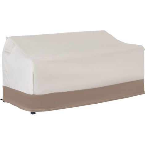 Schutzhülle aus 600D Oxford-Gewebe für 3-Sitzer-Rattanstühle, groß, für Garten, Terrasse und Außenbereich, wasserdicht, L152 x B87 x H58-79 cm