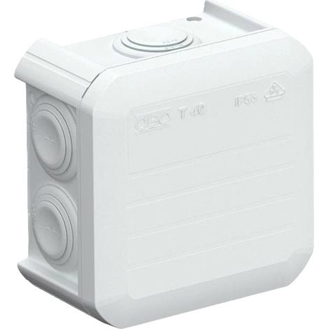 Boîte de dérivation OBO Bettermann 2007045 (L x l x H) 90 x 90 x 52 mm gris clair (RAL 7035) IP55 1 (1/3)