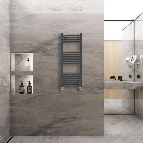 WarmeHaus Heated Straight Towel Radiator Anthracite 1000x400mm