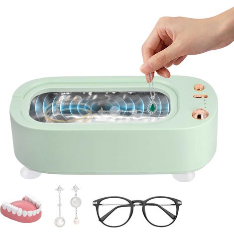 Nettoyeur à ultrasons 45 000 Hz, nettoyeur à ultrasons pour lunettes de 500 ml, doté de 3 fonctions de minuterie, adapté aux bijoux, montres et prothèses dentaires