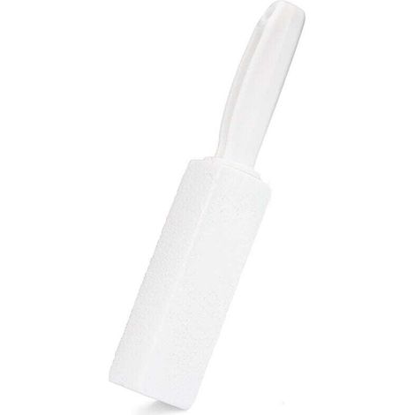 Nettoyant pour cuvette de toilette en pierre ponce avec poignée (lot de 1) - Élimine les taches de calcaire et d'eau dure - Brosse de toilette/grilles/carrelage/coulis/piscine (1/4)