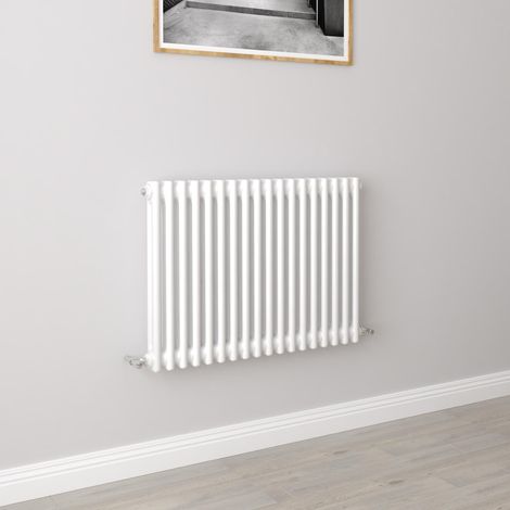 AICA Traditional Radiator Central Heating Cast Iron Style 2 Column Horizontal 600x830mm White
