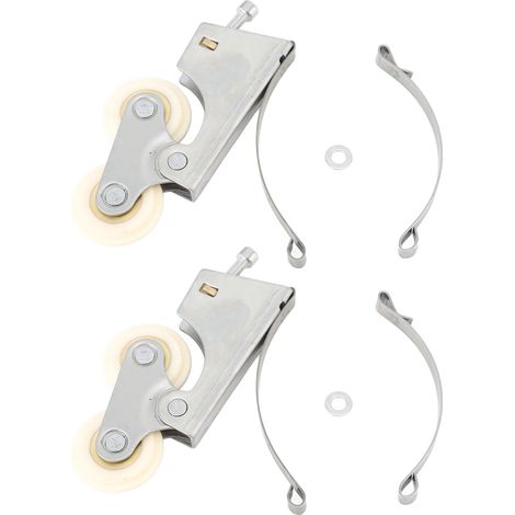 Eosnow 2pcs Garderobenscheibe Edelstahl Schiebetür Roller Räder wasserdichte Kupferkern für Schrank Schrankmöbel Badezimmer Konvex