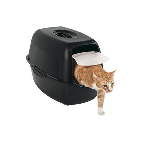 Rotho Bailey Cat Box de sand mit Deckel Schwarz (1/4)