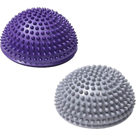 Lot de 2 ballons d'équilibre hérisson, demi-ballons de massage pour les pieds, ballons de yoga gonflables en forme de hérisson (1/5)