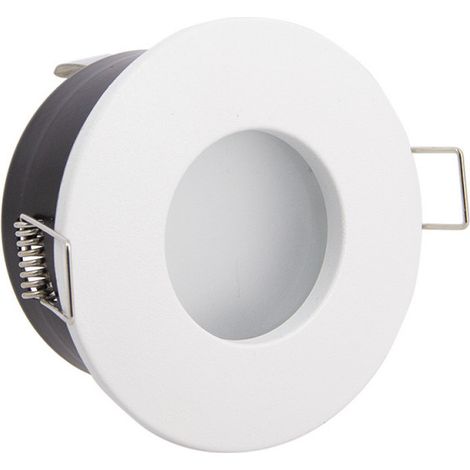 Xanlite – Spot encastrable rond GU10 50W blanc neutre 4000K IP65 – Angle 36° pour cuisines et salles de bain – SP50RIP65BCW