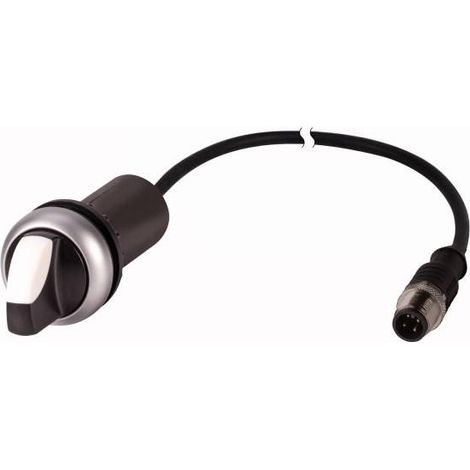 Commutateur rotatif classic à manette à accrochage 3 positions 2 N/O cable (noire) avec conn EATON C22-WRK3-K20-P1