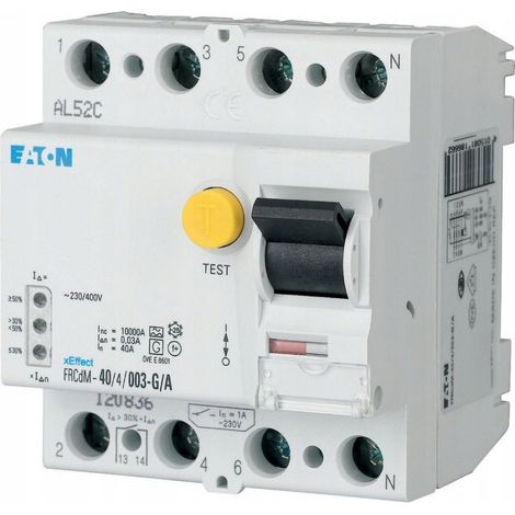 Interruttore differenziale Eaton frcdm-80 80A 0,3A 4 poli