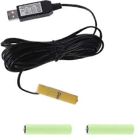 4,6 m langes USB-Netzteilkabel für AAA-Batterien (ersetzt 3 AAA-Batterien)