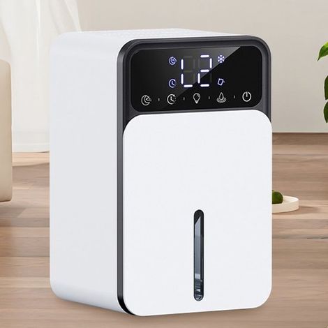 Déshumidificateur de 1200 ml avec lumières LED 7 couleurs, fonctions de dégivrage automatique et d'arrêt automatique, déshumidificateur domestique. (1/5)