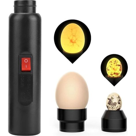 Testeur D'œufs Lumineux Cool LED Lumière Testeur de Mire D'œufs Lampe de Mirage D'œufs Inspection de Croissance pour L'éclosion Poulet Canard Caille Oeufs d'oiseaux Prise UE 240 V (1/4)