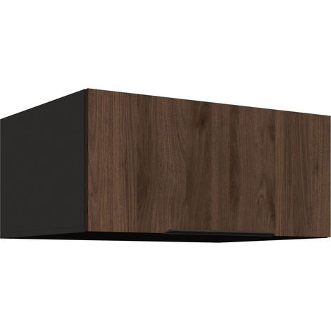 Aufsatzschrank Hochschrank 80 cm Küche MONZA Okapi Nußbaum Küchenzeile (1/5)