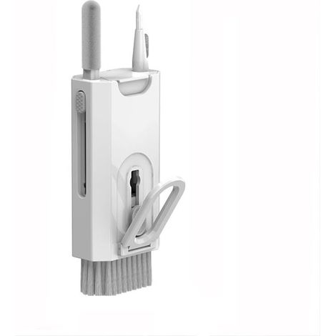 Kit de nettoyage pour téléphone, nettoyant écran avec spray et chiffon microfibre, kit de nettoyage multifonction pour clavier smartphone et tablette - blanc (1/5)