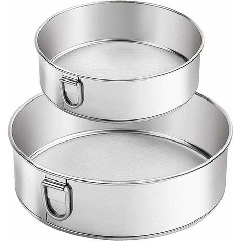 Stück Mehlsieb aus Edelstahl, feinmaschiges Gebäcksieb, feine Siebe aus Edelstahl, rundes Mehlsieb für Zuckerteig, Mehl, Matcha, Gewürzpulver, 15 cm, 20 cm (1/4)