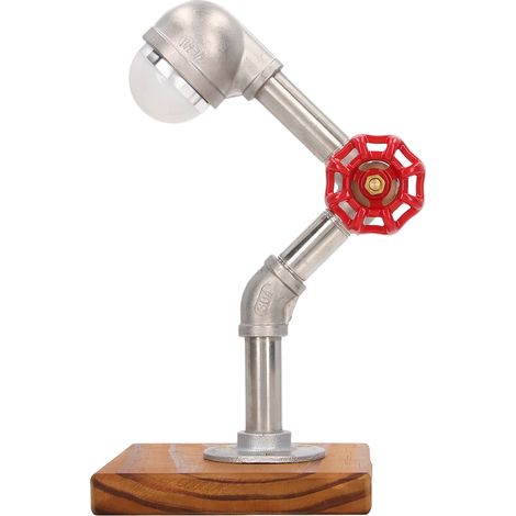 Lampe de table au design industriel, style tube, lumière LED blanc froid, décoration intérieure pour chambre ou salon, prise européenne 110-220 V (1/5)