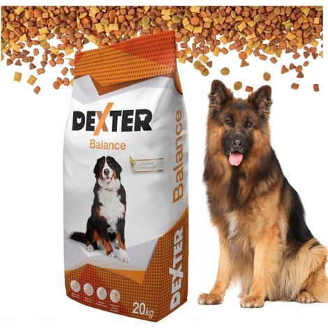 Alimento seco para perros Dexter Balance con vitaminas para razas grandes, 20 kg, Pastor Alemán