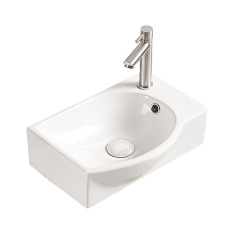 Mexen Mista Aufsatzwaschbecken links 40 x 28 cm, Weiß - 22174000L