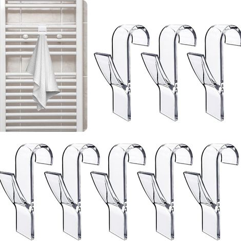 ganchos redondos para radiador, ganchos blancos para toallas, ganchos para toallas de baño, ganchos para secador de toallas, ganchos para radiador, ganchos para secador de toallas, compatibles con tod