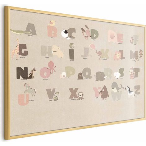 poster - Alfabeto beige (1/4)