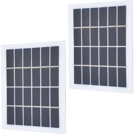 2 Stück tragbare Solarmodule, 2 W, 6 V, Mini-Solarzellen, hoher Wirkungsgrad für Haushaltsbeleuchtung (1/5)