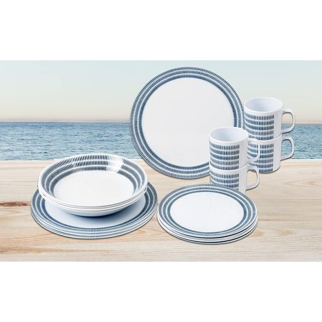 Set de vaisselle 16 pièces, Bluebay, lot de 4 (1/3)