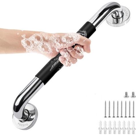 Maniglione di supporto per anziani, maniglione di supporto per il bagno, impugnatura comoda, maggiore stabilità e sicurezza, maniglione di sicurezza in acciaio inossidabile per bagno e... (1/5)