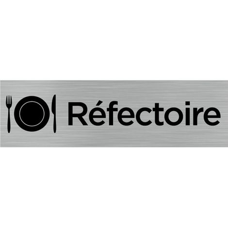 Pictogramme REFECTOIRE (Q0075).- Plaque aluminium brossé - (1/5)