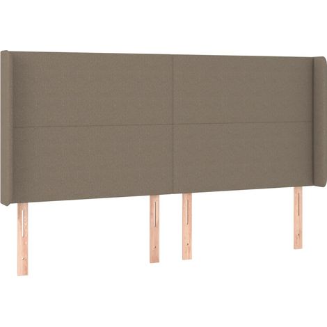 Maison Exclusive - Testiera ad Orecchio Tortora 163x16x118/128 cm in Tessuto