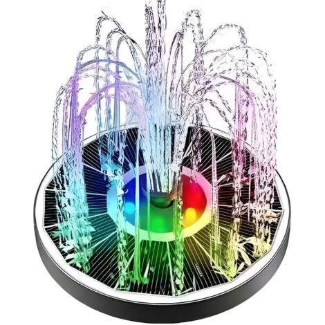 Fontaine à changement de couleur RVB avec circulation d'eau automatique pour jardin et terrasse (1/5)
