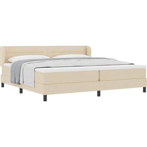 Maison Exclusive - Boxspringbett mit Matratze Creme 200 x 200 cm