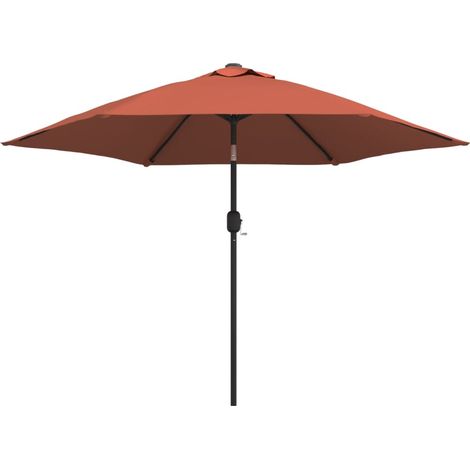 Ombrellone da esterno con palo in metallo terracotta 300 cm 020008271
