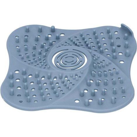 Attrape-cheveux, couvercles de drain de salle de bain couvercle de drain de sol bouchon anti-obstruction évier filtre d'égout bleu (1/4)
