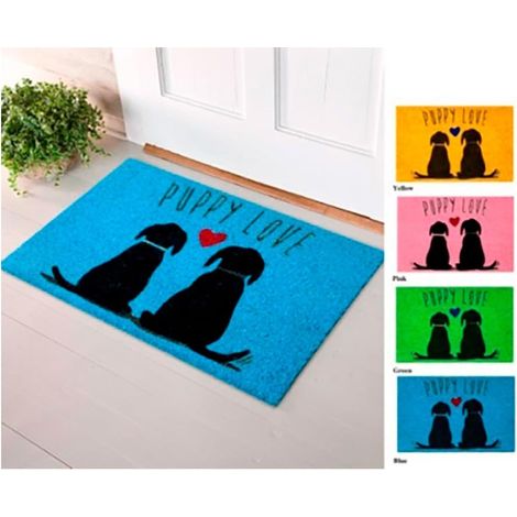 Felpudo de fibra de coco modelo perros, 60 x 40 cm (1/2)