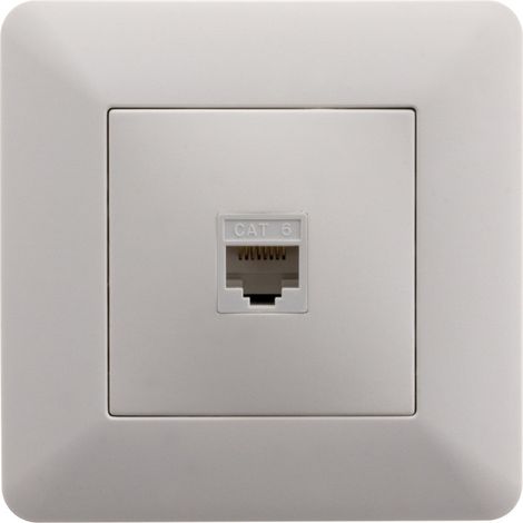 Presa telefonica RJ45 da incasso, modello ARTEZO, bianco.