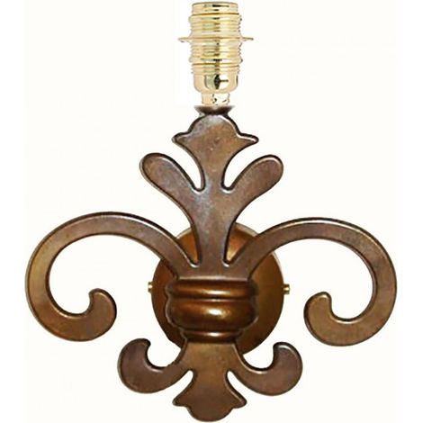 Applique classica lampadari bartalini silvy ap1 ov e14 led ottone tessuto lampada parete, ventola non compresa (1/4)