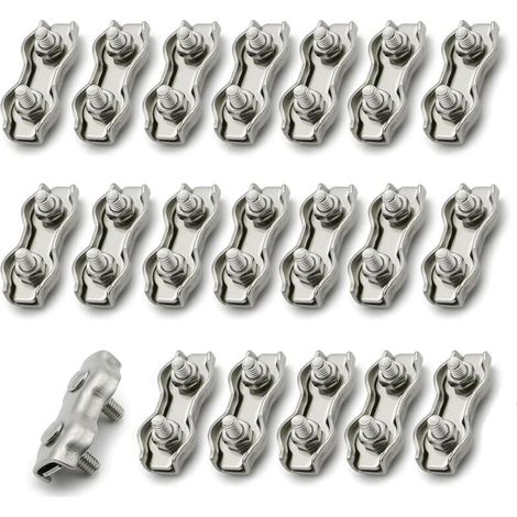 20 Kabelbinder aus Edelstahl zur Befestigung von Seilen, Drähten und Metallkabeln ideal zur Aufbewahrung und Sicherung.