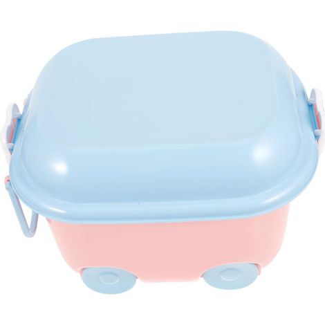 Boîte de Rangement Cartoon avec Couvercle Organisateur de Jouets pour Garçon Fille Chat Rose pour Rangement à École (1/5)