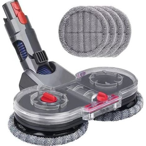 Tête de vadrouille électrique pour aspirateur Dyson V11 V10 V15 V8 V7, tête de balai avec réservoir d'eau et 4 vadrouilles lavables (1/4)
