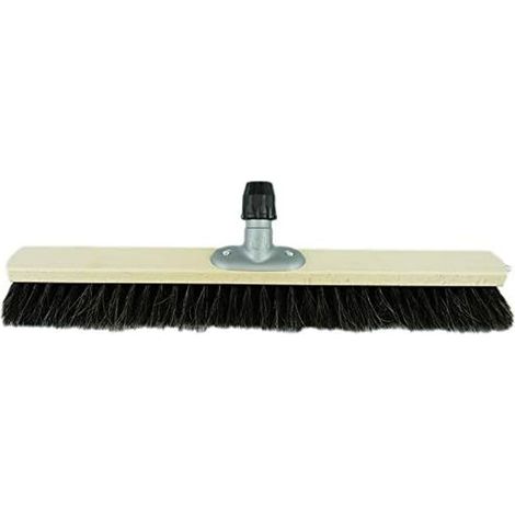 Balai d'entrée crin de cheval naturel tête 50 cm sans manche noir