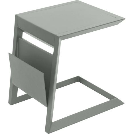 Quadratischer Garten-Beistelltisch Allure Lorbeergrün 55x45x55cm - Hespéride
