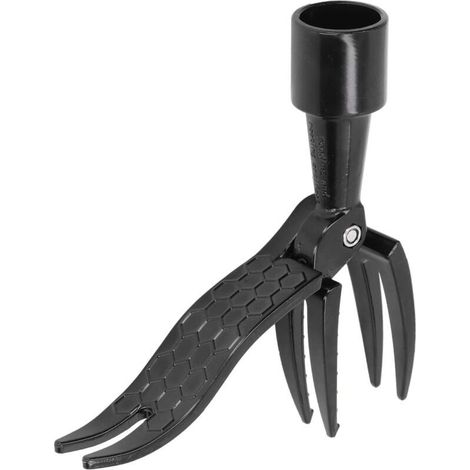 Désherbeur portatif vertical – outil d'élimination des mauvaises herbes à 4 dents, idéal pour le jardin, la pelouse et la terrasse. (1/5)