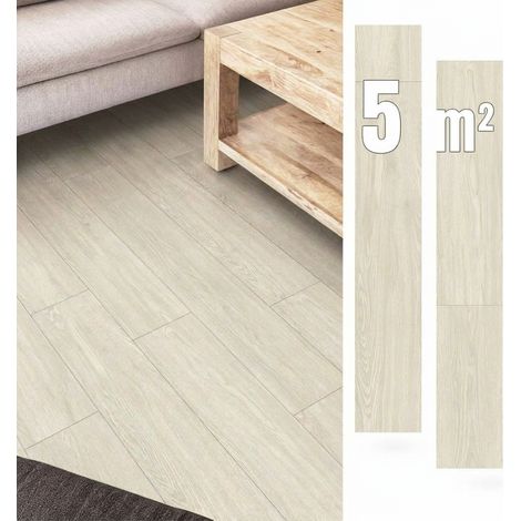 Pavimenti Vinile Autoadesivi 5 m² MARRONE CHIARO Listoni PARQUET (1/5)