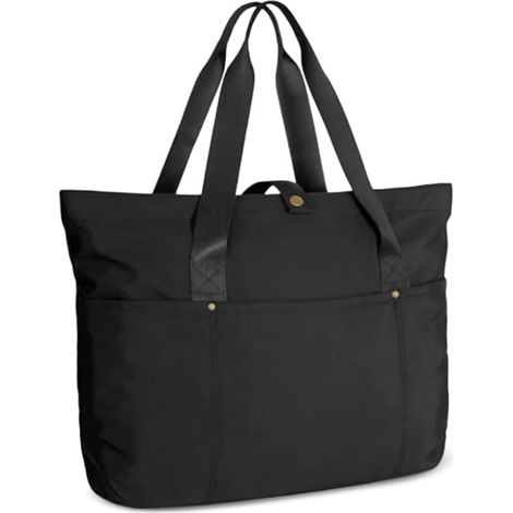 Grand sac de courses pour femme en cuir véritable, avec fermeture éclair et compartiments