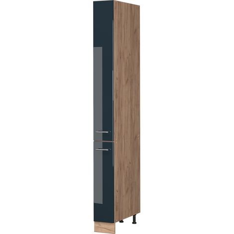 Armadio da farmacia Fame-Line, Blu scuro lucido/Rovere dorato, 20 cm, Vicco (1/5)